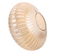 BAZEITFLOW Abat-jour Ovale en Verre Ambre Vintage Remplacement D'abat-jour en Verre pour Lampe de Table et Lampadaire Abat-jour Vintage Rayé Couvercle de Lampe Ovale Polyvalent