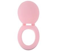 BAZEITFLOW Abattant de Toilette en Mousse à Fermeture Lente, Siège Rembourré O-shape en Écume Rose, Épais et Silencieux pour Salle de Bain à Domicile