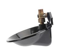 BAZEITFLOW Abreuvoir Automatique pour Moutons Et Bovins Bol Fer Et Cuivre Alimentation Eau Stable pour Animaux Élevage Distributeur Noir