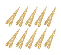 BAZEITFLOW Accessoires pour Nail Art en Alliage Léger et Peau-friendly, 10 Pièces Bagues D'ongles Décoratives en Métal Ajouré pour Cosplay et Danse du Ventre