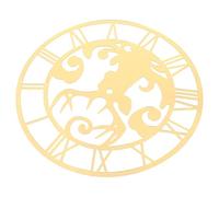 BAZEITFLOW Acrylic Mirror Wall Clock Sticker Deer Shape Roman Numerals Decorative Reflective Surface for Entryway