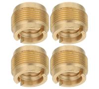 BAZEITFLOW Adaptateur Fileté Micro 3/8 vers 5/8 en Laiton Écrou Femelle pour Pied de Micro Conversion Vis de Support Lot de 4 Pièces et Enregistrement Studio