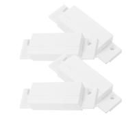 BAZEITFLOW Alarme de Porte Magnétique Filaire Abs, Capteur Contact Nc-no, 4 Pièces Blanc, Sécurité Maison Bureau Magasin, Détection Ouverture Porte Fenêtres, Installation Surface
