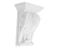 BAZEITFLOW Applique Décorative Sculptée pour Moulure Angle, Corbeau en PU Léger et Solide, Tête de Colonne Romaine Sculptée, Décoration Intérieure Élégante pour Salon