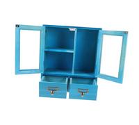 BAZEITFLOW Armoire Murale Rétro avec Double Porte Rangement Décoratif pour Bijoux Cosmétiques et Accessoires Organisateur Polyvalent pour Chambre et Salle à Manger Meuble Mural Compact et