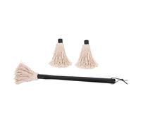 BAZEITFLOW Balai à Badigeonner pour Barbecue avec Manche et Têtes de Rechange Balai et Caoutchouc pour Huile et Sauce Brosse Résistante pour Gril Cuisson et Rôtissage Accessoire Barbecue