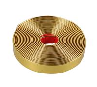 BAZEITFLOW Bande Décorative Adhésive Murale Moulure Angle Auto-adhésive pour Plafond et Mur Finition Dorée Facile à Couper sans Résidu pour Décoration Intérieure Moderne