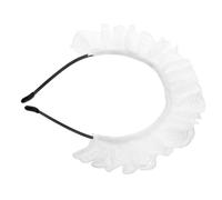 BAZEITFLOW Bandeau Lolita Dentelle Blanche Douce Accessoires Cosplay Femme Fille Bandeau de Cheveux Confortable et Charmant Style pour Fêtes et Événements