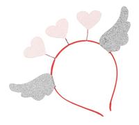 BAZEITFLOW Bandeau Saint-Valentin pour Adultes en Tissu Léger Coiffe de Fête Trois Cœurs Rose et Rouge Accessoire Cheveux Confortable et Décoratif pour Festivals et Occasions Spéciales