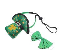 BAZEITFLOW Bandeau Trèfle Vert et Nœud pour Cheveux Accessoires Légers et Confortables Saint-patrick Kit 2 Pièces pour Fête Irlandaise et Déguisement Festif