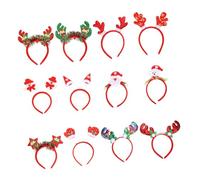 BAZEITFLOW Bandeaux De Noël Mixte 12 Pièces Taille Unique Accessoires Festifs Couvre-chefs Pour Garçon Et Filles Et Adultes Décorations De Cheveux De Fête