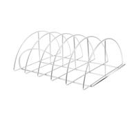 BAZEITFLOW Barbecue Acier Inoxydable Demi pour Steak et Côtes Pratique Antiadhésive Support pour Barbecue Extérieur Répartition Uniforme Chaleur