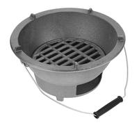 BAZEITFLOW Barbecue Fonte Portable pour Camping Multifonction Gril à Charbon Robuste Fonte Poêle de Table pour Grillades Plein Air et Chauffage