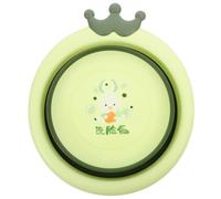 BAZEITFLOW Bassine pour Bébé Pliable en Pp et Tpe Crochet, Design Cartoon Adorable, Portable et Facile à Vider, Bain Voyage