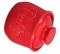 BAZEITFLOW Beurrier en Céramique Rouge avec Couvercle Hermétique Pot à Beurre Français 1 Pièce pour Conservation Fraîche Usage Familial et Rangement Beurre Margarine Fromage la Cuisine