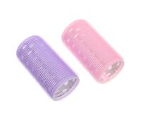 BAZEITFLOW Bigoudis à Frange Volumisants Lot de 2 Jumbo Grosse Taille Noyau Aluminium Chauffant Rose et Violet pour Cheveux Fins Usage Maison Facile et Rapide