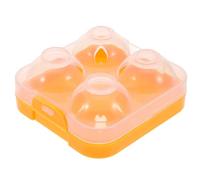 BAZEITFLOW Boîte à Œufs Plateau de Rangement Pratique en Plastique 4 Compartiments Orange Étanche Antichoc et Léger Support à Œufs pour Réfrigérateur Cuisine, Camping Pique-niques