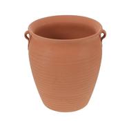 BAZEITFLOW Boîte de Conservation Ventilée en Terre Cuite Rouge 22 CM de Haut pour Pommes de Terre Oignons et Ail - Récipient Pratique Cuisine Rangement des Légumes Racines Support