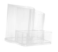 BAZEITFLOW Boîte de Rangement à Double pour Pinceaux et Cosmétiques Organiseur de Bureau Multifonction pour Outils DIY Maquillage et Papeterie Rangement Compact pour Maison et Salon