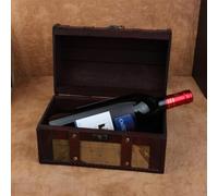 BAZEITFLOW Boîte de Rangement Bois Vintage Style Coffre Au Trésor Décorative et Pratique pour Bijoux Souvenirs et Accessoires Dimensions Motif Carte Couleurs Aléatoires Couleur