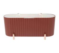 BAZEITFLOW Boîte De Rangement pour Coton Démaquillant en Plastique, Compacte Et Anti-poussière, Couleur Rouge Brique, Conteneur Multifonction pour Cosmétiques, Usage Maison Et Bureau