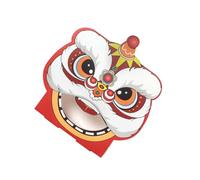 BAZEITFLOW Boîte D'emballage en Carton 24 Pcs Forme Paquet Amulette Motif Nouvel An Chinois Rouge Vif, Petites Boîtes à Dragées pour Emballage Bonbons, Fête et Coffret Présent du Festival