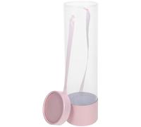 BAZEITFLOW Boîte D'emballage Floral Cylindrique Transparente en Pvc Rose, Boîte Vide pour Composition Fleurie, Format Seau avec Poignée, pour Bouquet Saint-valentin, Coffret Présent Élégant