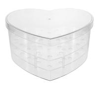 BAZEITFLOW Boîte en Acrylique Transparente de Cœur 33 Trous pour Fleurs Préservées - Jardinière Stabilisée pour Emballage Présent Romantique Saint-Valentin - Coffret Fleurs Élégante et