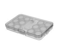 BAZEITFLOW Boîte Lentilles Contact Transparente Vintage Compartiments Étui Rangement Lentilles Portable Antifuite pour Stockage