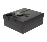 BAZEITFLOW Boîte Présent de Noël en Papier Noire avec Ruban Format 20X18X8 CM Coffret D’Emballage Élégant pour Festival et Célébrations Boîte Présent Écologique et Pratique