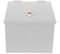 BAZEITFLOW Boîtier de Protection Antivol Étanche pour Prises Électriques Extérieures Boîtier en Fer Verrou Cache-Prises Robuste pour Recharge en Extérieur Protection Pluie et Poussière