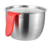 BAZEITFLOW Bol Acier Inoxydable Profond avec Poignée et Couvercle Bassine Mixage Anti-éclaboussures pour Œufs Salade et Pâtes Ustensile Cuisine Maison et Restaurant