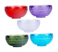 BAZEITFLOW Bol En Acrylique Cristal Lot De 5 Petits Bols 6 Cm Mélange Pour Masque Facial Soin Visage Professionnel Usage Voyage