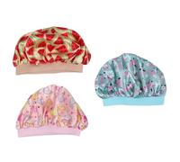 BAZEITFLOW Bonnet de Nuit en Satin pour Garçon et Filles 3 Pièces Léger et Respirant Bande Élastique, pour Protéger les Cheveux Pendant le Sommeil