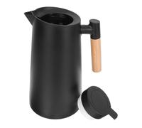 BAZEITFLOW Bouilloire Isolante Verre avec Poignée Capacité Conservation Thermique Longue Durée Pichet Portable pour Maison et Voyage Noir
