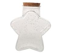 BAZEITFLOW Bouteille Verre Transparente Pot Lumineux pour Messages De Souhait Ou Petits Objets Facile à Transporter