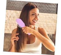 BAZEITFLOW Brosse à Cheveux Démêlante Petite Brosse Coiffante Violette Peigne Doux pour pour Adolescentes et Cheveux Bouclés