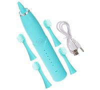BAZEITFLOW Brosse à Dents Électrique pour Garçon Fille Portable et Étanche Design Cartoon Bleu Adaptée pour Garçon et Fille Protège Gencives et Simplifie le Brossage Autonome