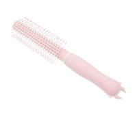 BAZEITFLOW Brosse Coiffante Mini pour Cheveux Bouclés Lissante et Frisottis Peigne Rouleau Portable Rose pour Femmes Coiffage Maison et Voyage