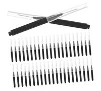 BAZEITFLOW Brosse Interdentaire Noire 50 Pièces, Nettoyeur Interproximal, Poils Souples, Manche Ergonomique, Nettoyage En Profondeur Des Dents, Protection Des Gencives, Usage Domestique Et Voyage
