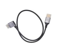 BAZEITFLOW Câble à avec Connecteur Coudé pour Moniteur Tv Ordinateur Câble Fin Alliage Aluminium et Cuivre Stable sans Perte Accessoire Tv et Informatique