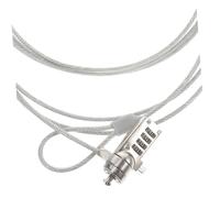 BAZEITFLOW Câble Antivol Cadenas à Chaîne en Acier Argenté pour Ordinateur Portable Facile à Verrouiller/déverrouiller, Compatible Large, pour Bureau et Usage Quotidien