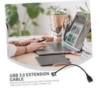 BAZEITFLOW Câble Extension USB avec Adaptateur Coudé Inférieur Rallonge Mâle vers Femelle Compatible PC Bureau et Périphériques