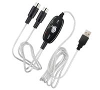 BAZEITFLOW Câble Midi vers USB pour Instrument et Clavier, Cordon D’édition Musicale Haute Fidélité, Connexion PC sans Pilote, Compatible Synthétiseur et Carte Son, Câble Midi USB Solide