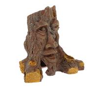 BAZEITFLOW Cachette pour Reptiles Décorative en Résine, Niche de Trou D’Arbre Tordue, Taille Moyenne, Abri Terrarium pour Lézards, Geckos et Tortues Terrestres