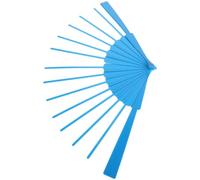 BAZEITFLOW Cadre d'Éventail Pliant 23 CM Bleu Ciel 14 Baleines en Plastique Kit de Fabrication d'Éventail à Décorer Fournitures DIY pour Cosplay Spectacles de Danse et Événements Festifs