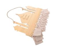 BAZEITFLOW Calendrier du Ramadan 2026 en Bois MDF et Lin Coton avec 30 Poches Éducatives pour Garçon et Filles Décor Mural Château du Moyen-Orient
