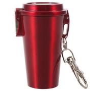 BAZEITFLOW Cendrier Portable Résistant Vent en Métal avec Couvercle et Porte-clés et Collecte Propre des Design Moderne Minimaliste pour Usage Privé et Public