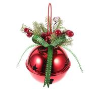 BAZEITFLOW Cloche de Noël Forgé avec Pomme de Pin et Baie Pendentif DIY Suspendu pour Décoration Festive Ambiance Chaleureuse et Moyenne