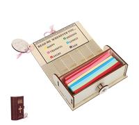 BAZEITFLOW Coffret en Bois Fait Main pour Cartes Bibliques et Prières, Boîte à Souvenirs de Versets Chrétiens, Décoration de Bureau de Prière, Objet de Rangement Spirituel Inspirant